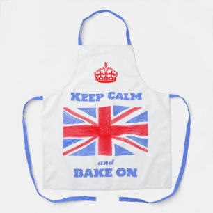 Tablier Keep Calm Bake On Union Jack Drapeau britannique U