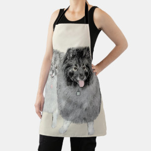 Tablier Keeshond Maman et Son Peinture - Art Chien origina