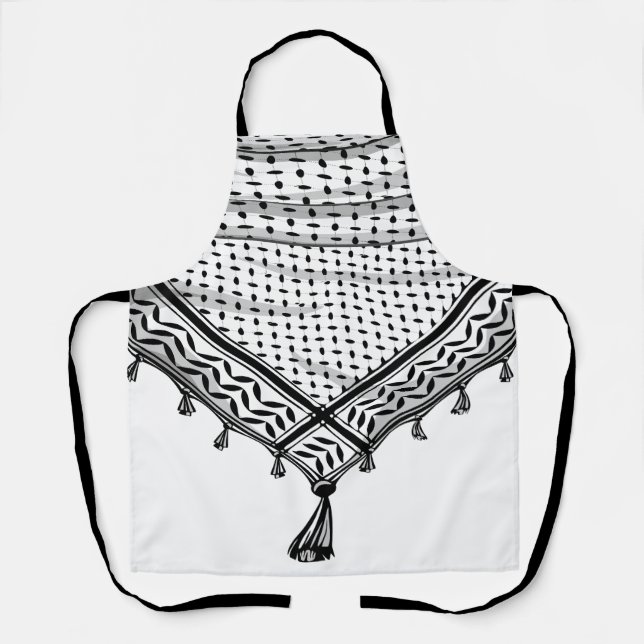 Tablier Keffiyeh Écharpe palestinienne tissu traditionnel (Recto)