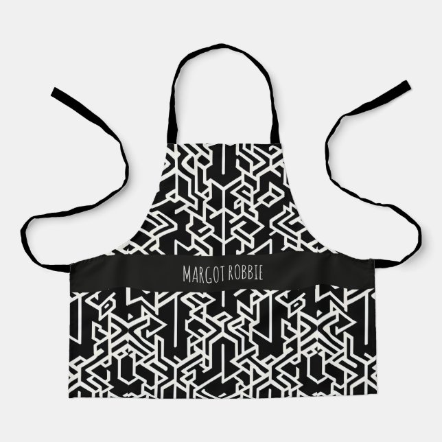 Tablier Kexogons et lignes arabes Motif géométrique (Recto)