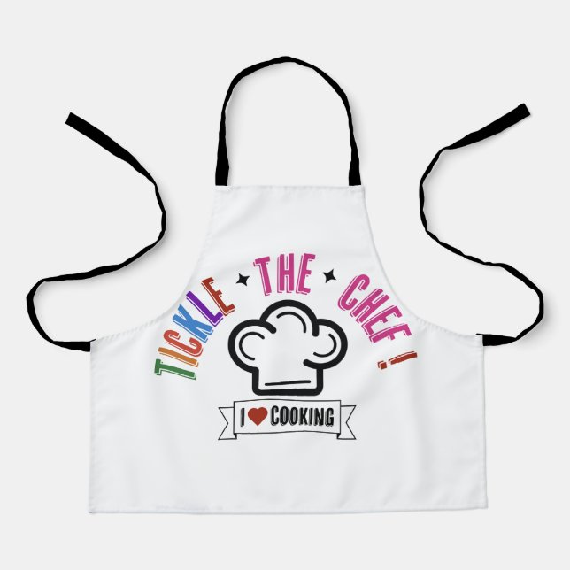 Tablier Kids Pink "Tickle the Chef" (Recto)