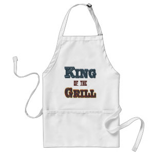 Tablier King of the Grill BBQ Cooking Slogan Apron