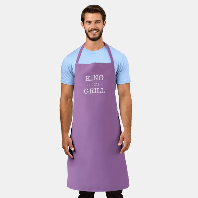 Tablier King of the Grill lavender coutume barbecue modern (Porté)