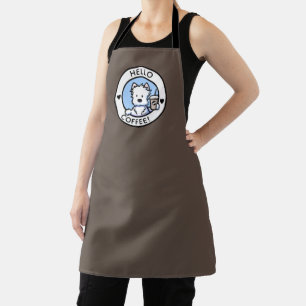 Tablier KiniArt Westie Coffee Love All-Over Imprimer Tabli