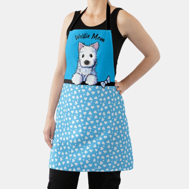 Tablier KiniArt Westie Terrier Puppy All-Over Imprimé (Insitu)
