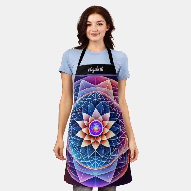 Tablier Kiss Cuisinier Cuisinier Cuisine BBQ Baker Mandala (Porté)