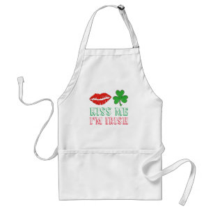 Tablier Kiss Me Je suis Shamrock irlandais Saint-Patrick's