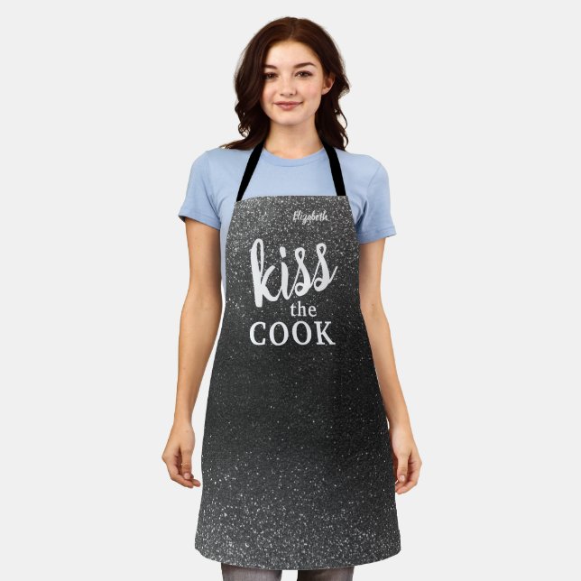 Tablier Kiss The Cook Food Chef Cuisine BBBQ Baker Parties (Porté)