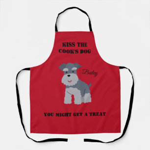 TABLIER KISS THE COOK'S DOG TU POURRAIS AVOIR UN TRAIT