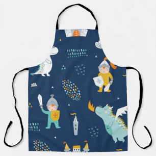 Tablier Knight Dragon Castle Motif enfant