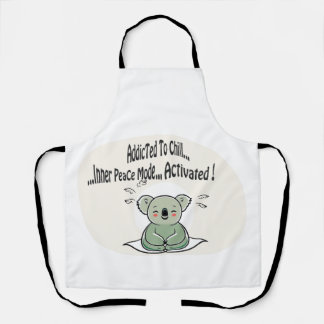 Tablier Koala Addicted to Chill 4 message humour