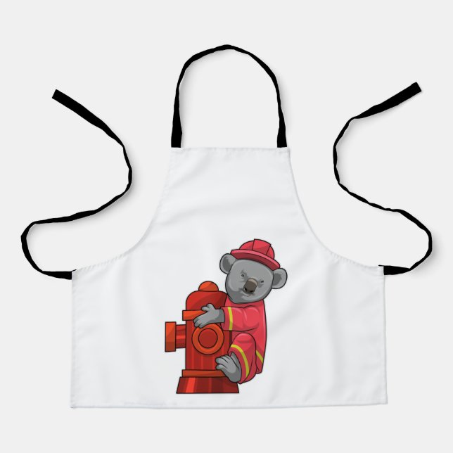 Tablier Koala as Firefighter with Fire hydrant (Recto)