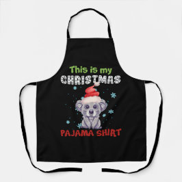 Tablier Koala Bear This Is My Christmas Pajama Shirt