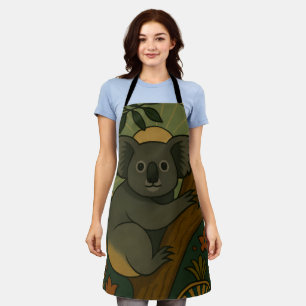 Tablier Koala ornemental en Mandala botanique