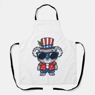 Tablier Koala patriotique art vectoriel style vintage_1