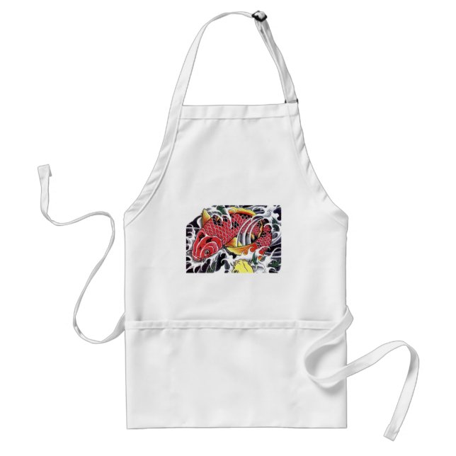 Tablier Koi Fish- Japonais tatouage design (Devant)