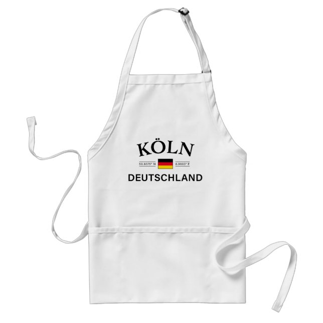 Tablier Koln (Cologne) Deutschland coordonne allemand (Devant)