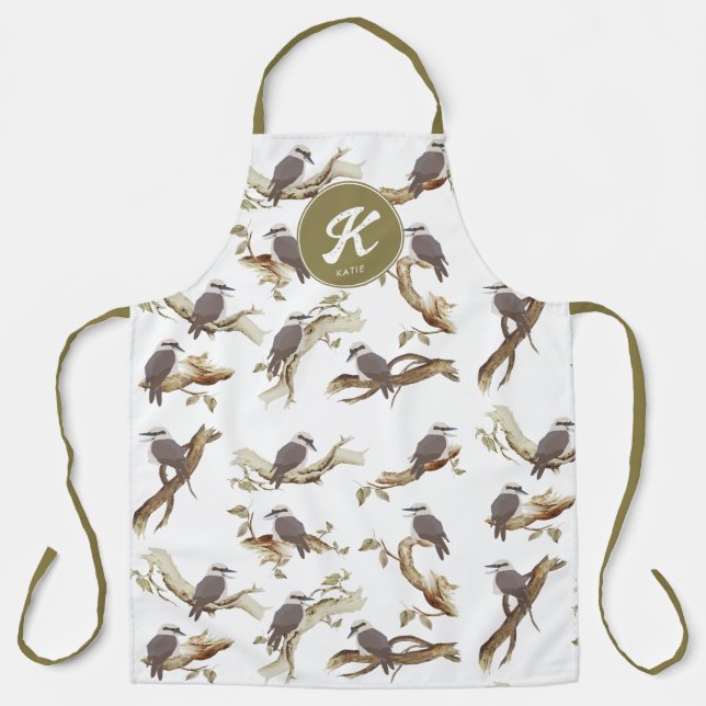 Tablier Kookaburra Australian Eucalyptus Monogramme riant (Recto)