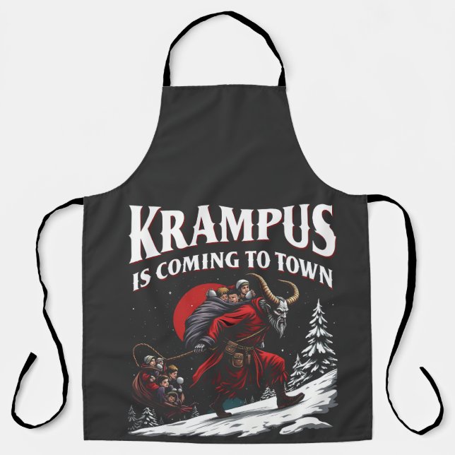 Tablier Krampus arrive à Town Krampus Noël (Recto)