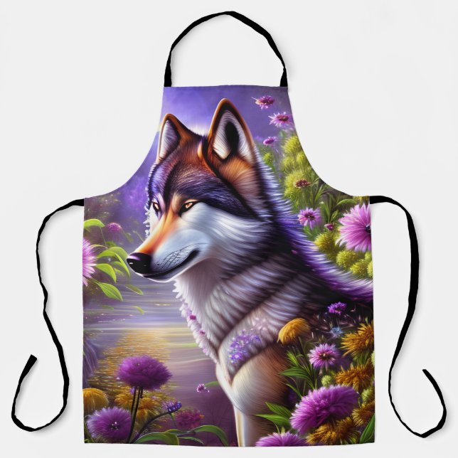 Tablier L’ombre du loup au clair de lune (Recto)