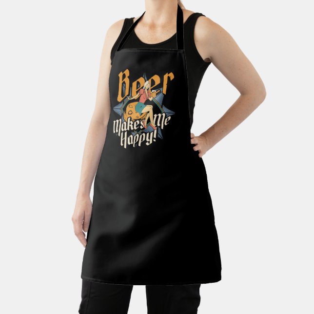 Tablier La Bière Me Rend Heureux Bargirl Bartending Apron (Insitu)