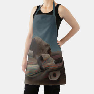 Tablier La Bohémienne endormie d'Henri Rousseau, Art Vinta