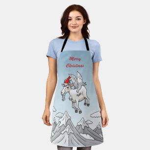 Tablier La chèvre de Noël volante mignonne