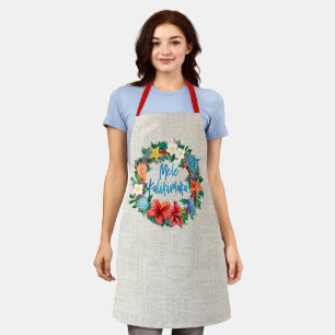 Tablier La couronne de Noël hawaïenne de Mele Kalikimaka