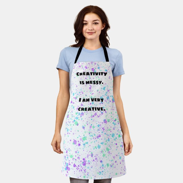 Tablier La créativité est désordonnée. Drôle Artsy Apron (Porté)