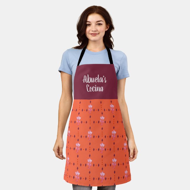 Tablier La cuisine de la grand-mère bohème d'Abuela (Porté)