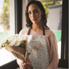 Tablier La cuisine de maman | Floral Citrus personnalisé