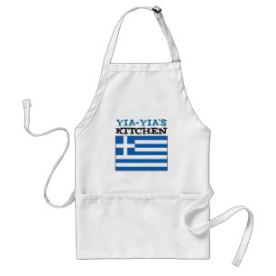 Tablier La cuisine de Yia-Yia avec le drapeau de la Grèce