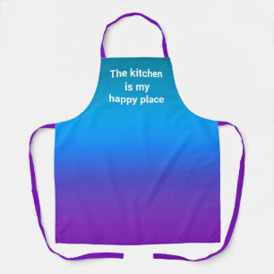 Tablier La cuisine est mon joyeux endroit bleu violet tabl