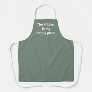 Tablier La cuisine est mon joyeux endroit Dark Sage Apron