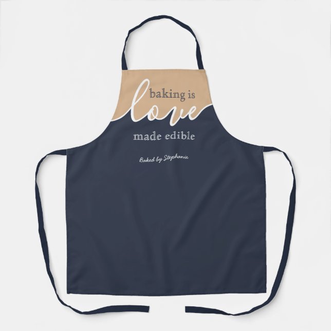 Tablier La cuisson est l'amour rendu comestible MARINE & T (Recto)