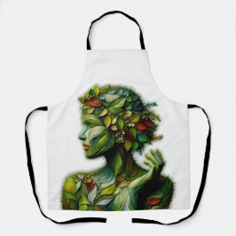 Tablier La Dame Verte - Arrière - plan Blanc