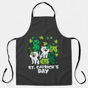 Tablier la fête de la Saint-Patrick chats Saint-Patty