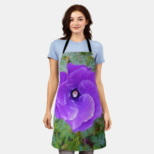 Tablier "La Fleur Royale : L'Hibiscus Violet"