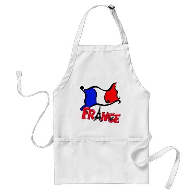 Tablier La France avec des produits de drapeau (Devant)