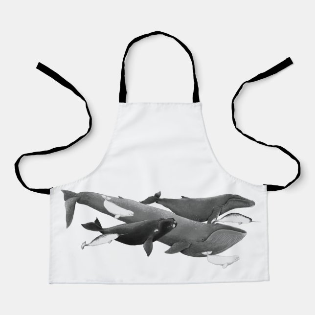 Tablier La Nage Des Baleines Illustration Art Whale Kids (Recto)