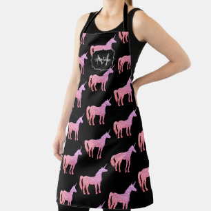 Tablier La parties scintillant rose pourpre de Unicorne é