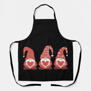 Tablier La Saint-Valentin Trois Gnomes Mignons Tenant un C