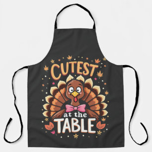 Tablier La Turquie à la table drôle Thanksgiving