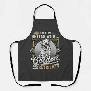 Tablier La vie de Golden Retriever est meilleure Chien