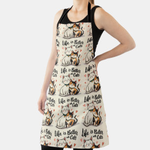 Tablier La vie est meilleure avec les chats mignonne Chat 