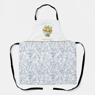 Tablier La vie vous donne citrons Inspiration Marine Bleu