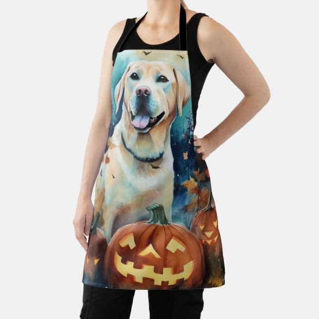 Tablier Labrador Halloween avec la peur Citrouille (Insitu)