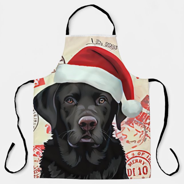 Tablier Labrador noir (Recto)