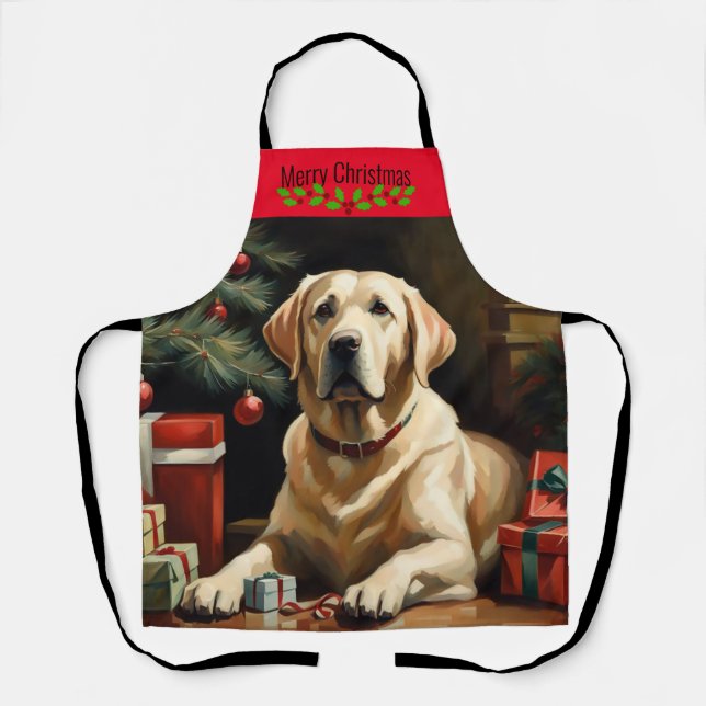 Tablier Labrador Retriever Christmas (Recto)