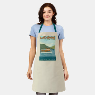 Tablier Lac George, New York   Bateau vintage